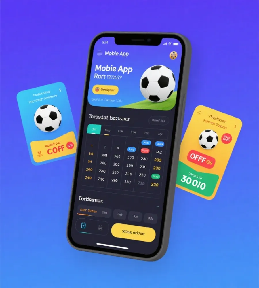 世界盃活動挑選與手機操作示意圖